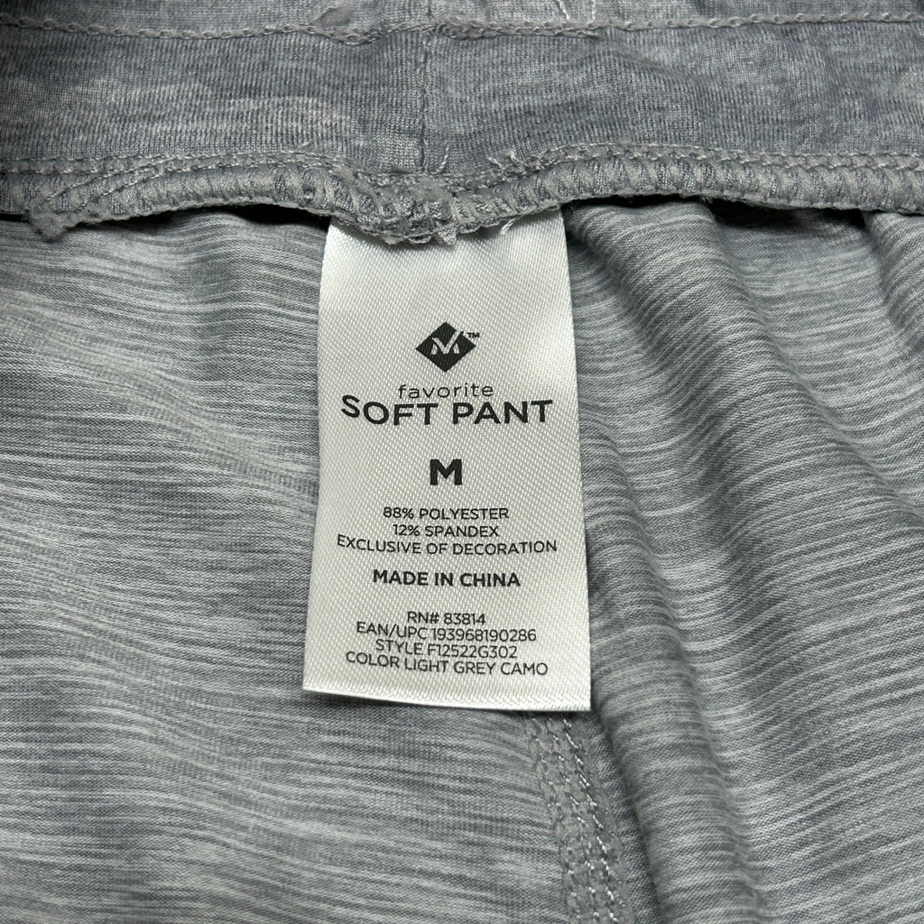 MEMBERS MARK Favorite Straight Leg Soft Pant Light Grey Camo Size Medium (New)