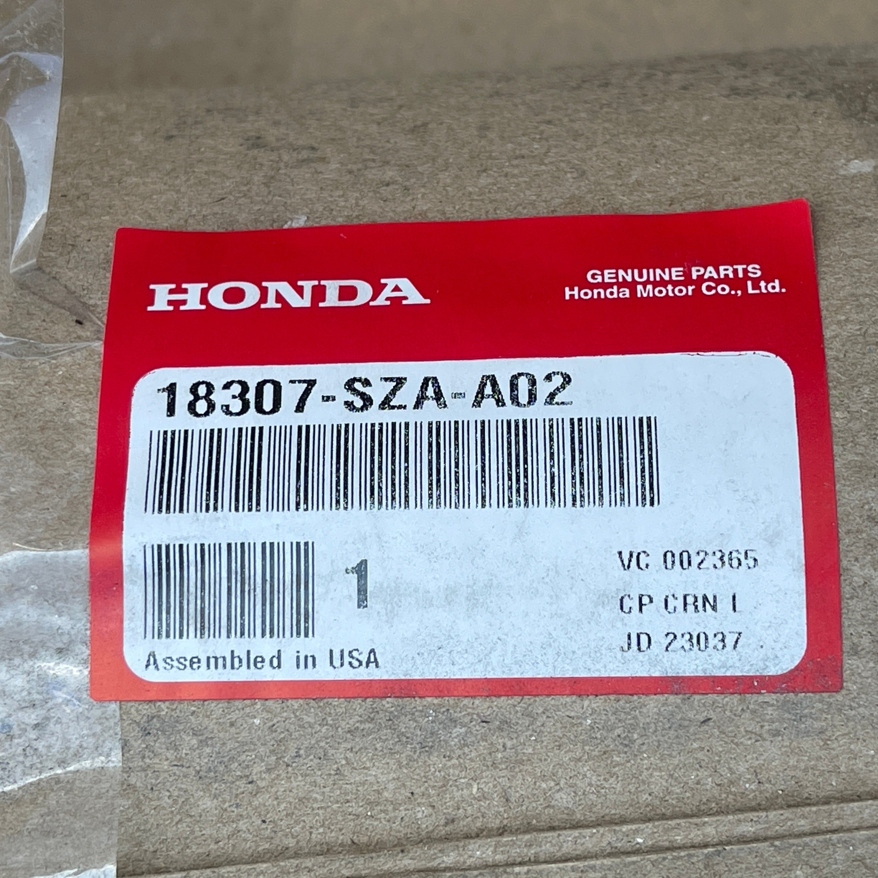 HONDA Pilot 2009-2015 Exhaust / Muffler Assembly OEM Authentic 8307-SZA-A02 (New)