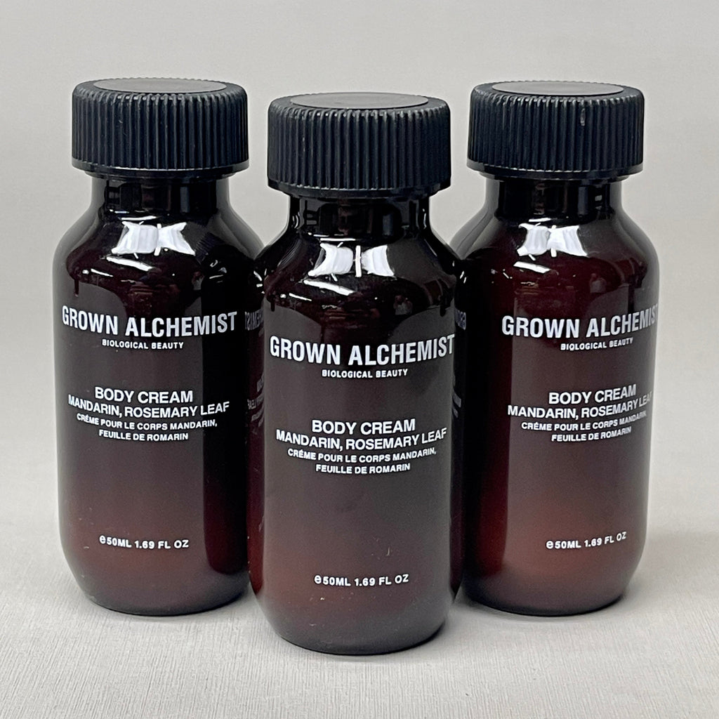 GROWN ALCHEMIST 3-PACK! Body Cream Mandarin Rosemary Leaf 1.69 fl oz (New)