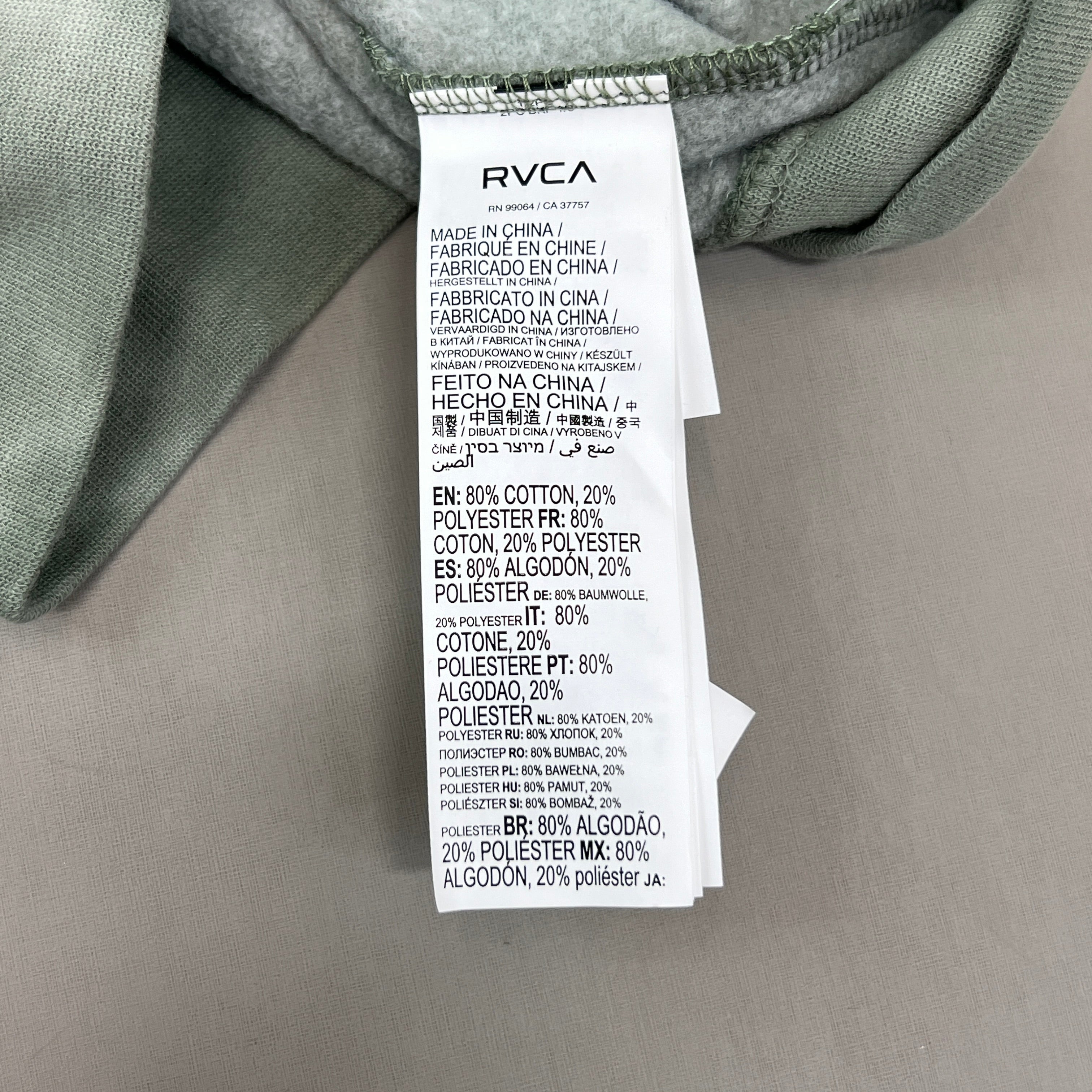 RVCA Artist Network Program Tie Dye Hoodie Youth Sz M /12 AVBSF00106 Green (New)
