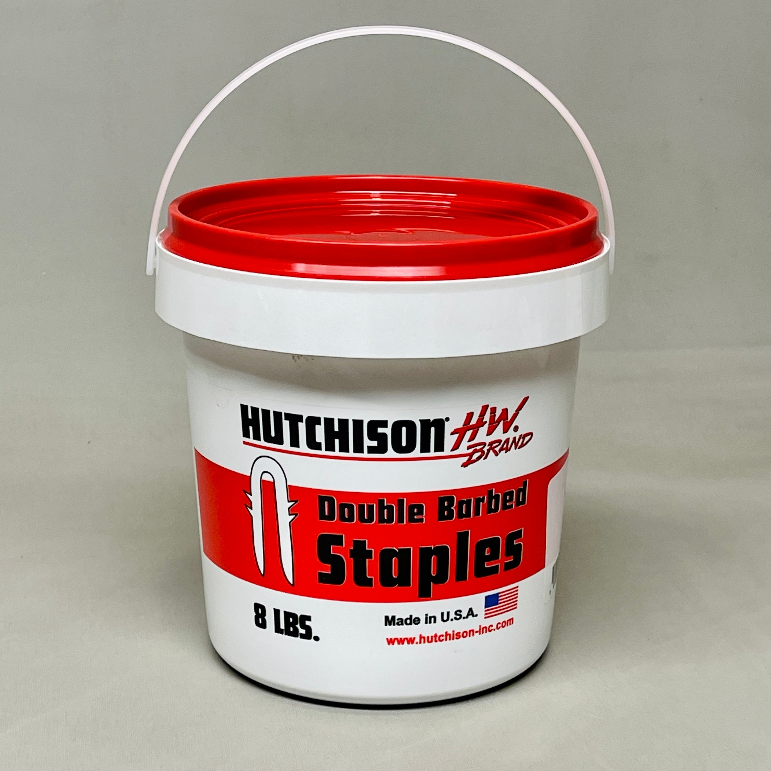 HW BRAND (Hutchinson Inc) Double Barbed Galvanized Fence Staples 1-1/2" 8 lb (New)