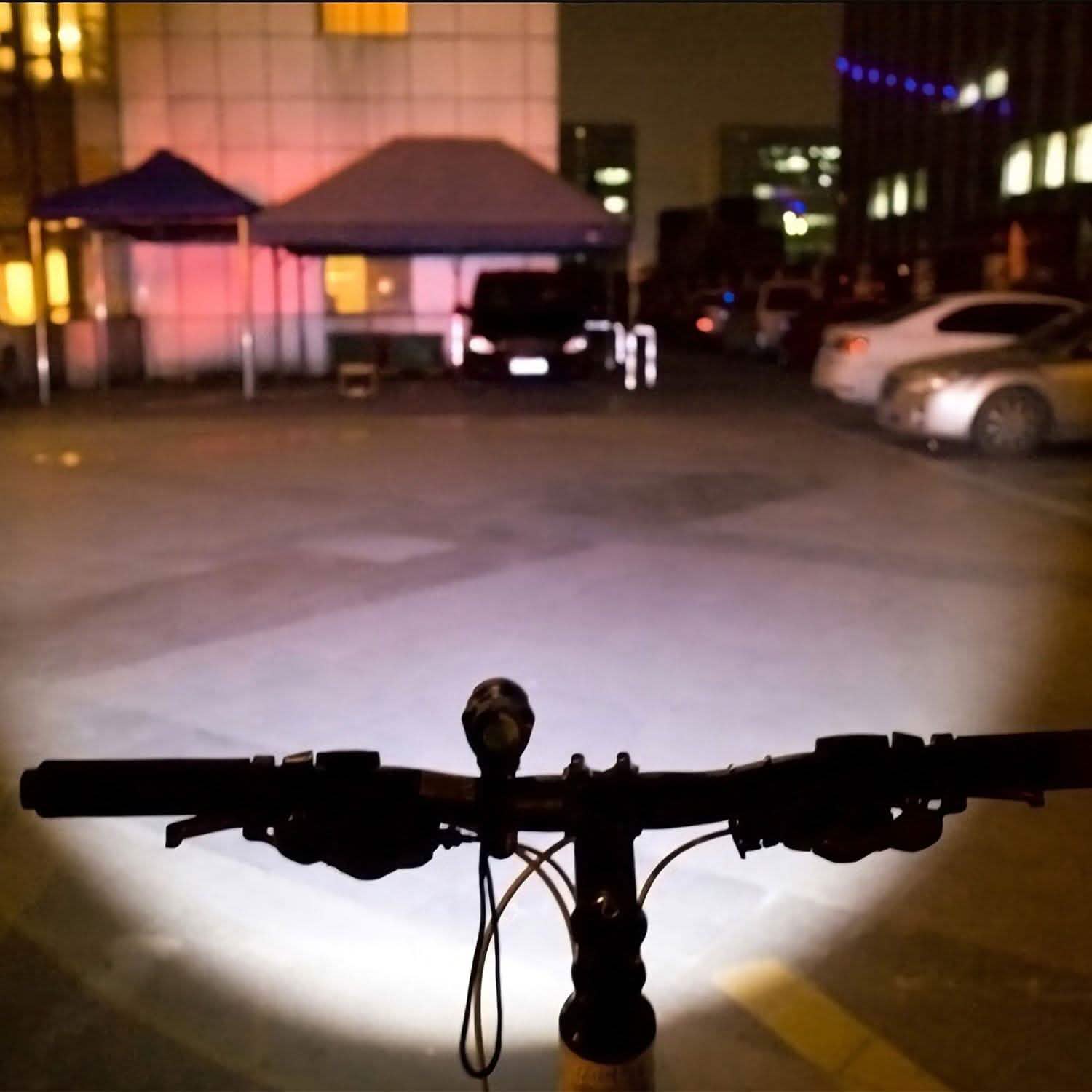 iMounTEK Bike Front Flashlight IPX4 Water-Resistant with Tail Warning/Safety LED Lamp