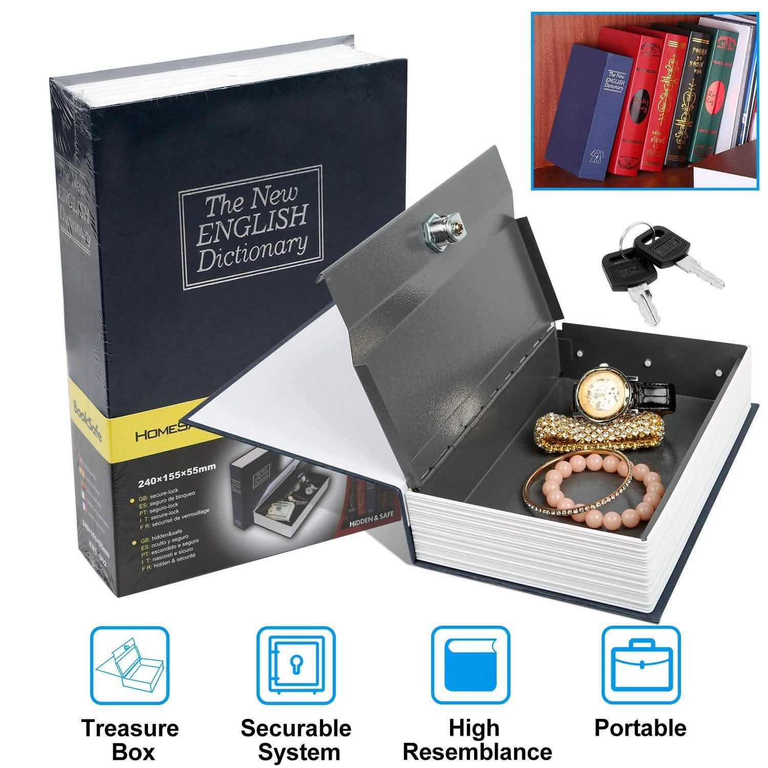 iMountek Dictionary Safe Secret Diversion Book Metal Box