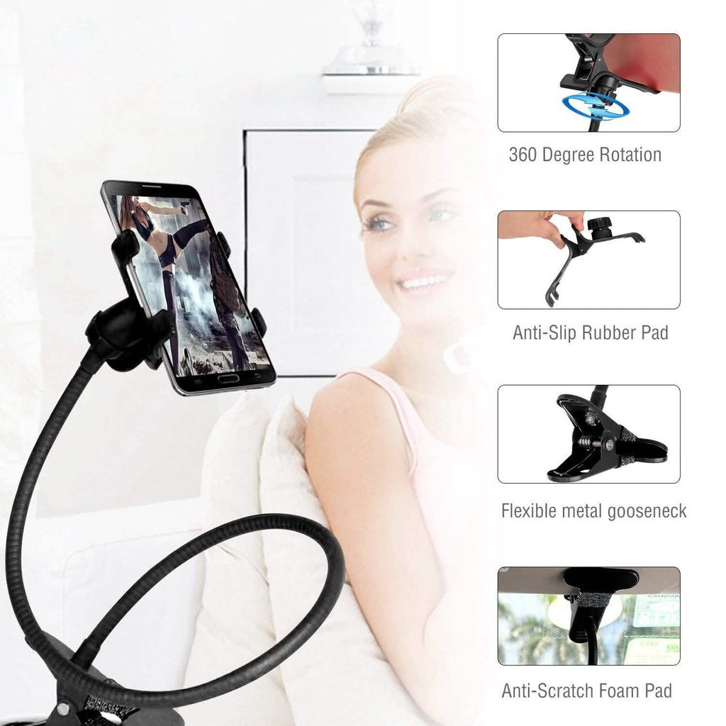 iMountek Lazy Bracket 360 Degree Rotation Gooseneck Clip