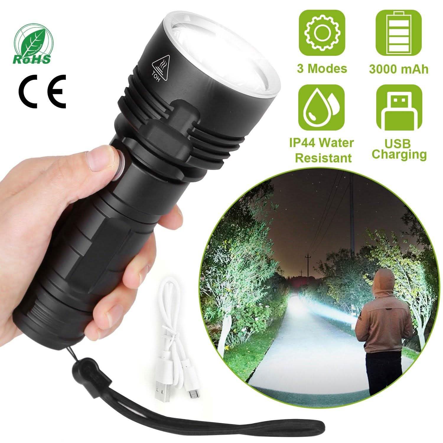 iMounTEK LED Flashlight with 3 Lighting Modes