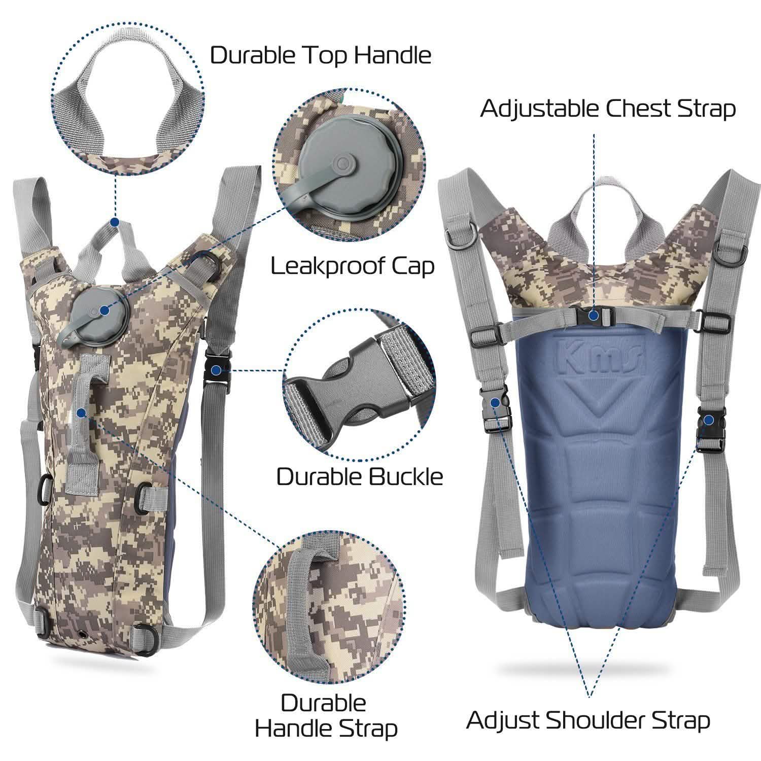 iMountek Tactical Hydration Pack 3L Water Bladder