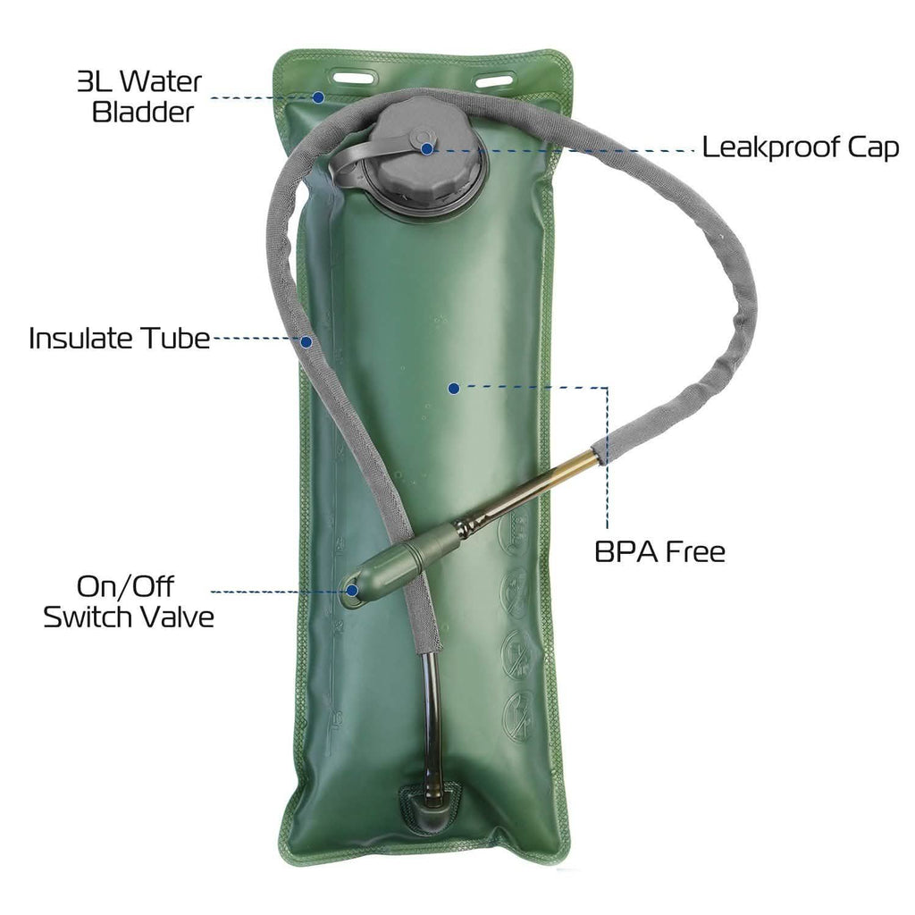 iMountek Tactical Hydration Pack 3L Water Bladder