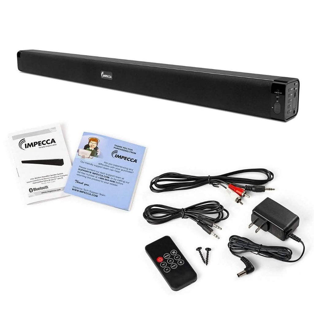 Impecca 37in Wireless 2.0-Channel Soundbar with Optical Input