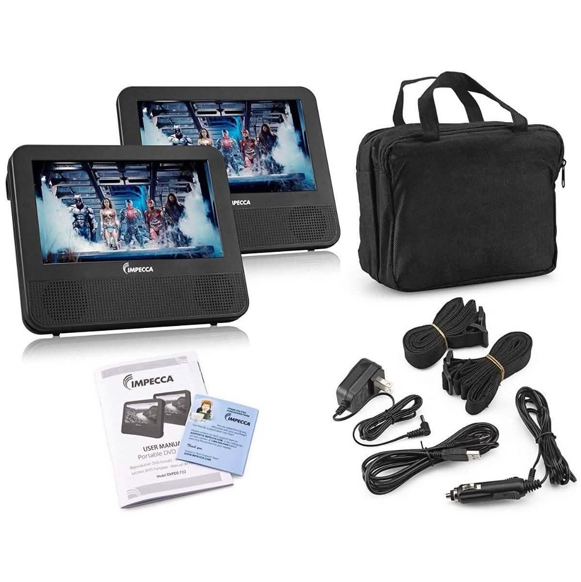 Impecca DVPDS-722 7in Dual Screen Dvd Player