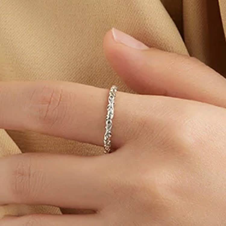 INALIS 925 Sterling Silver Ring for Women and Men Engraved Pattern Anniversary Rings