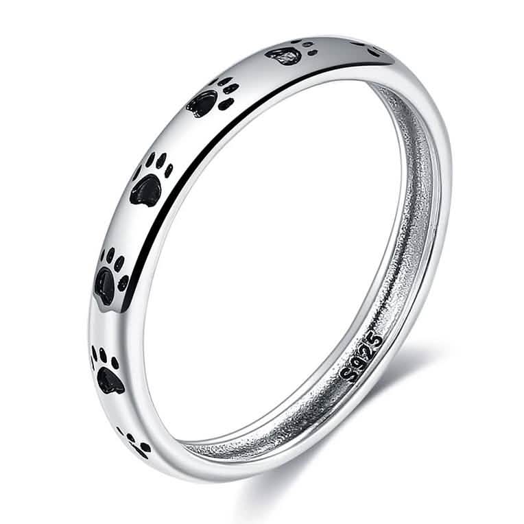 INALIS Cat Footprint 925 Sterling Silver Ring