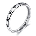 INALIS Cat Footprint 925 Sterling Silver Ring