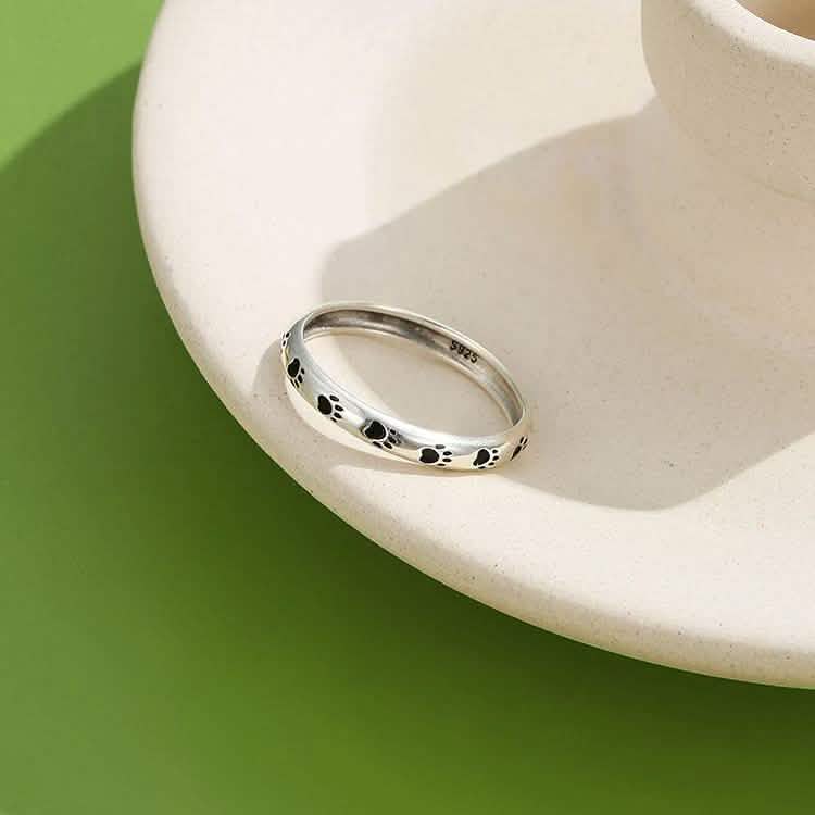 INALIS Cat Footprint 925 Sterling Silver Ring