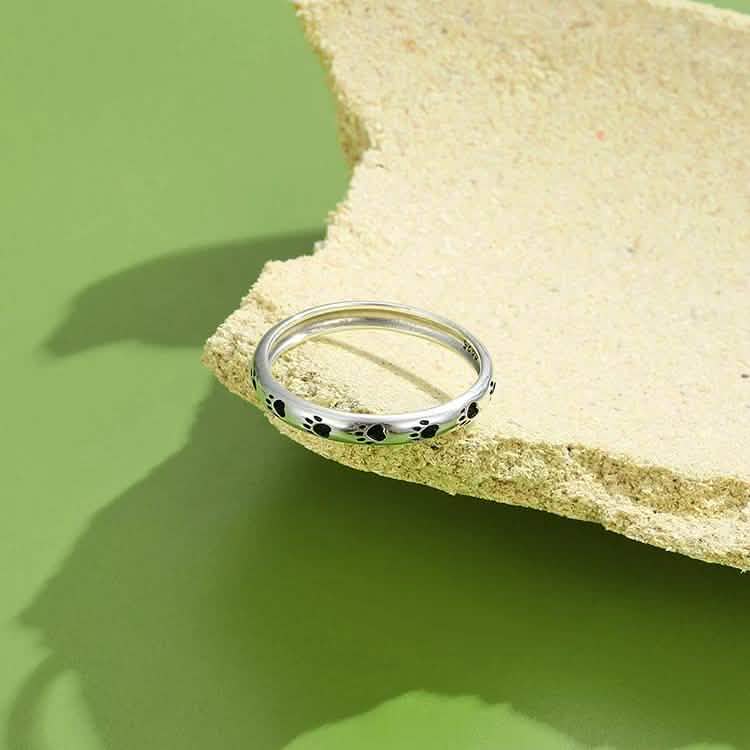 INALIS Cat Footprint 925 Sterling Silver Ring