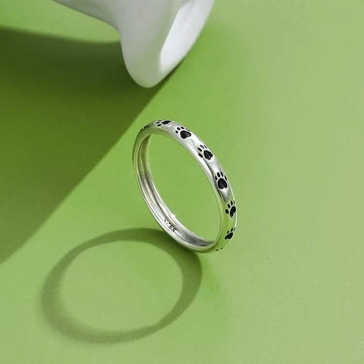 INALIS Cat Footprint 925 Sterling Silver Ring