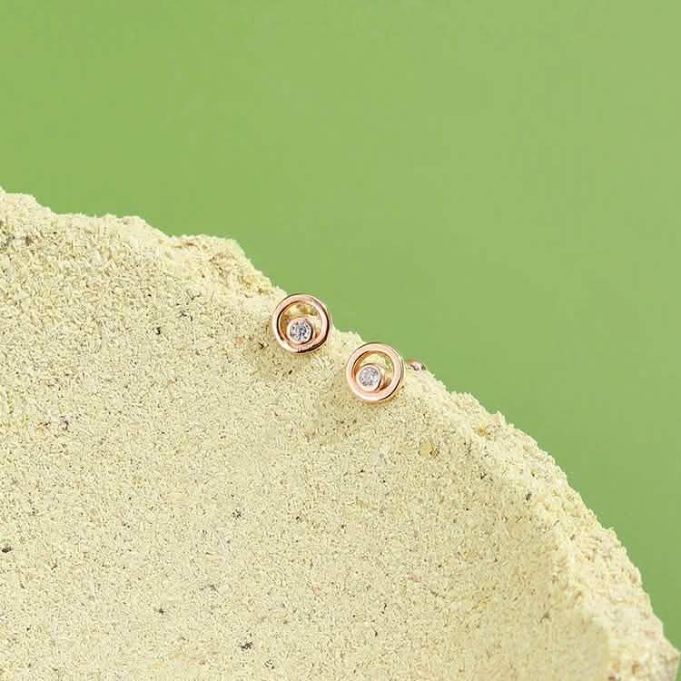 INALIS Fine Silver Stud Earrings Full Clear Cubic Zirconia Star Small Earring