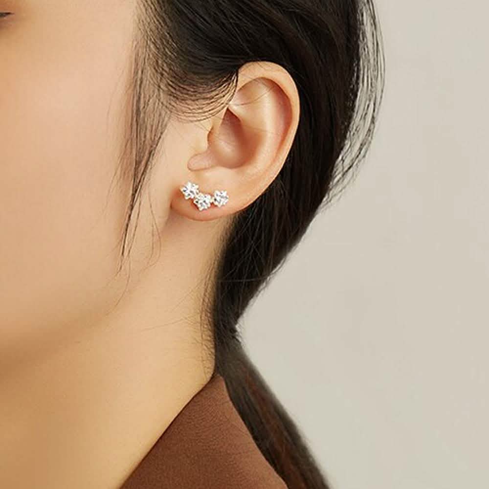 INALIS Romantic Star 925 Sterling Silver Stud Earrings