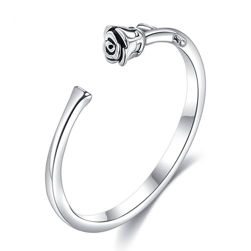 INALIS Rose Shape Adjustable Flower Ring