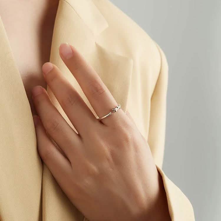 INALIS Rose Shape Adjustable Flower Ring