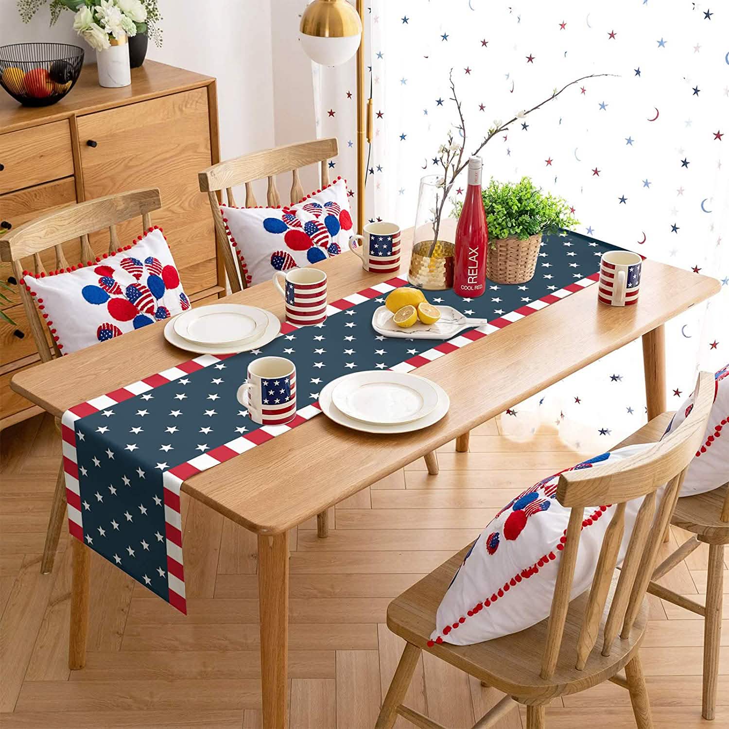Independence Day 4th of July Table Runner Dresser Scarves