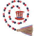Independence Day Wooden Bead Wreath