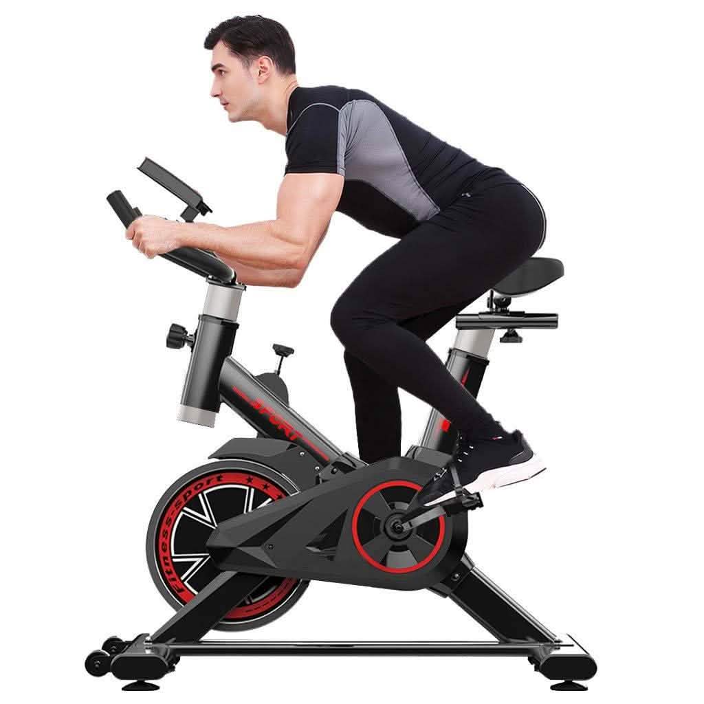 Indoor Cycling Stationary Bike Belt Drive with LCD Monitor