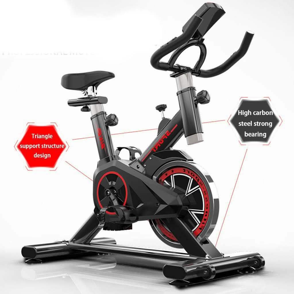 Indoor Cycling Stationary Bike Belt Drive with LCD Monitor