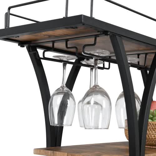Industrial Bar Cart Kitchen Bar Service Cart