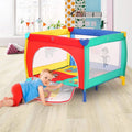 Infant Toddler Foldable Playpen Playard Mattress Safety Rail Fence
