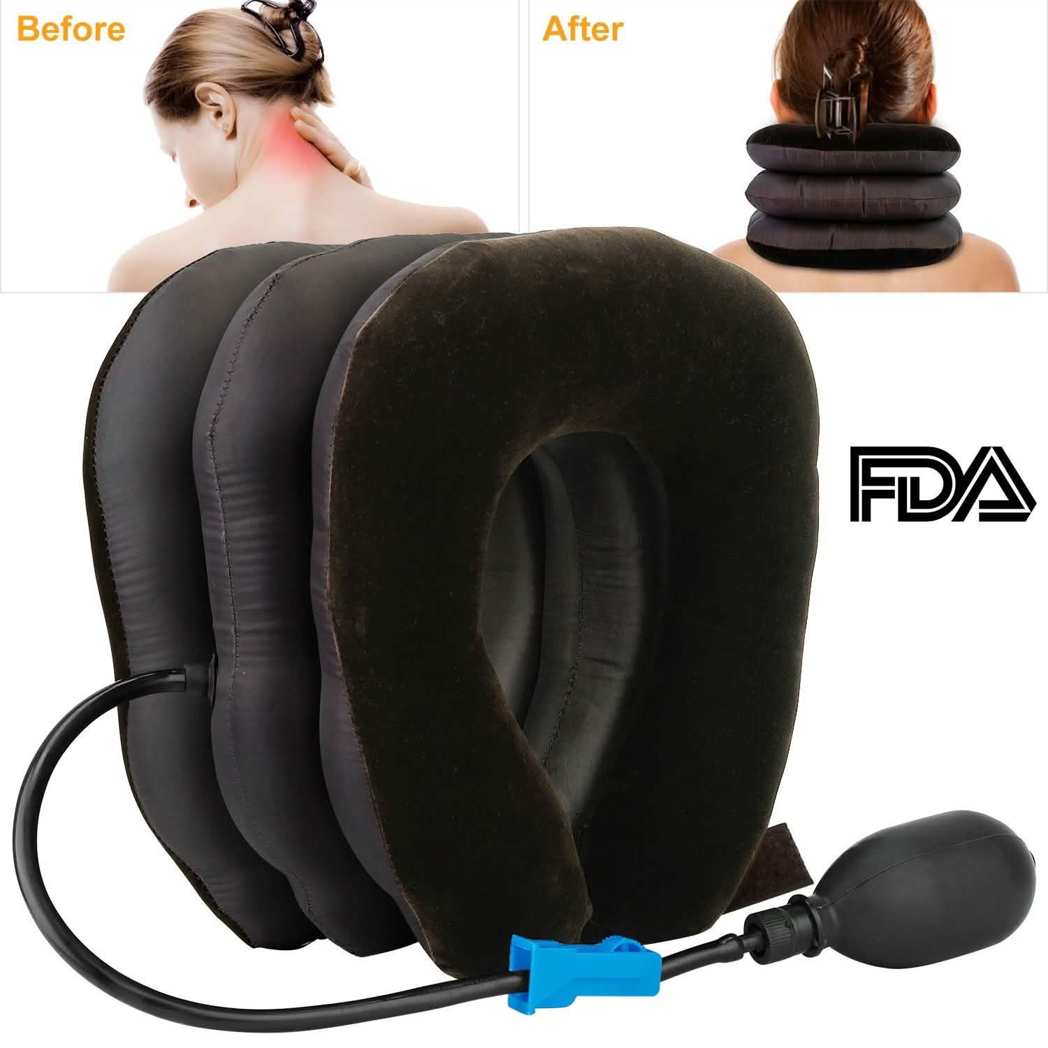 Inflatable Cervical Neck Traction Pillow
