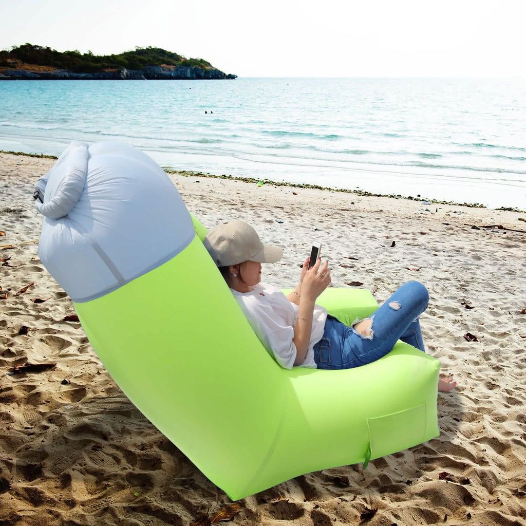 Inflatable Lounger Air Sofa Chair Couch with Portable Organizing Bag