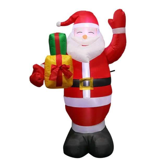 Inflatable Santa Claus and Snowman Night Light Figure