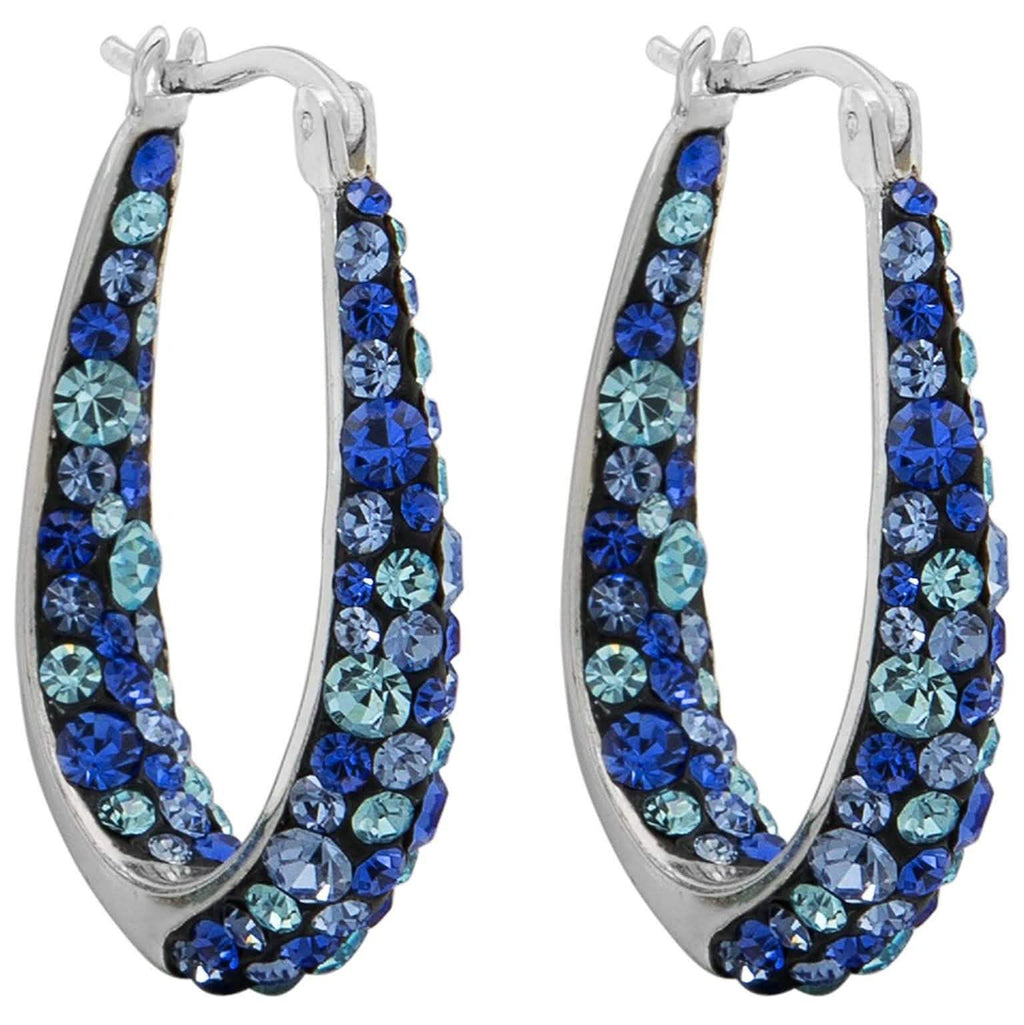 Inside Out Ocean Blue Hoop Earrings