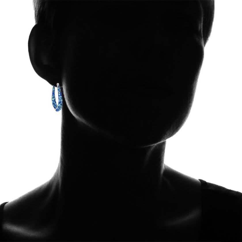 Inside Out Ocean Blue Hoop Earrings