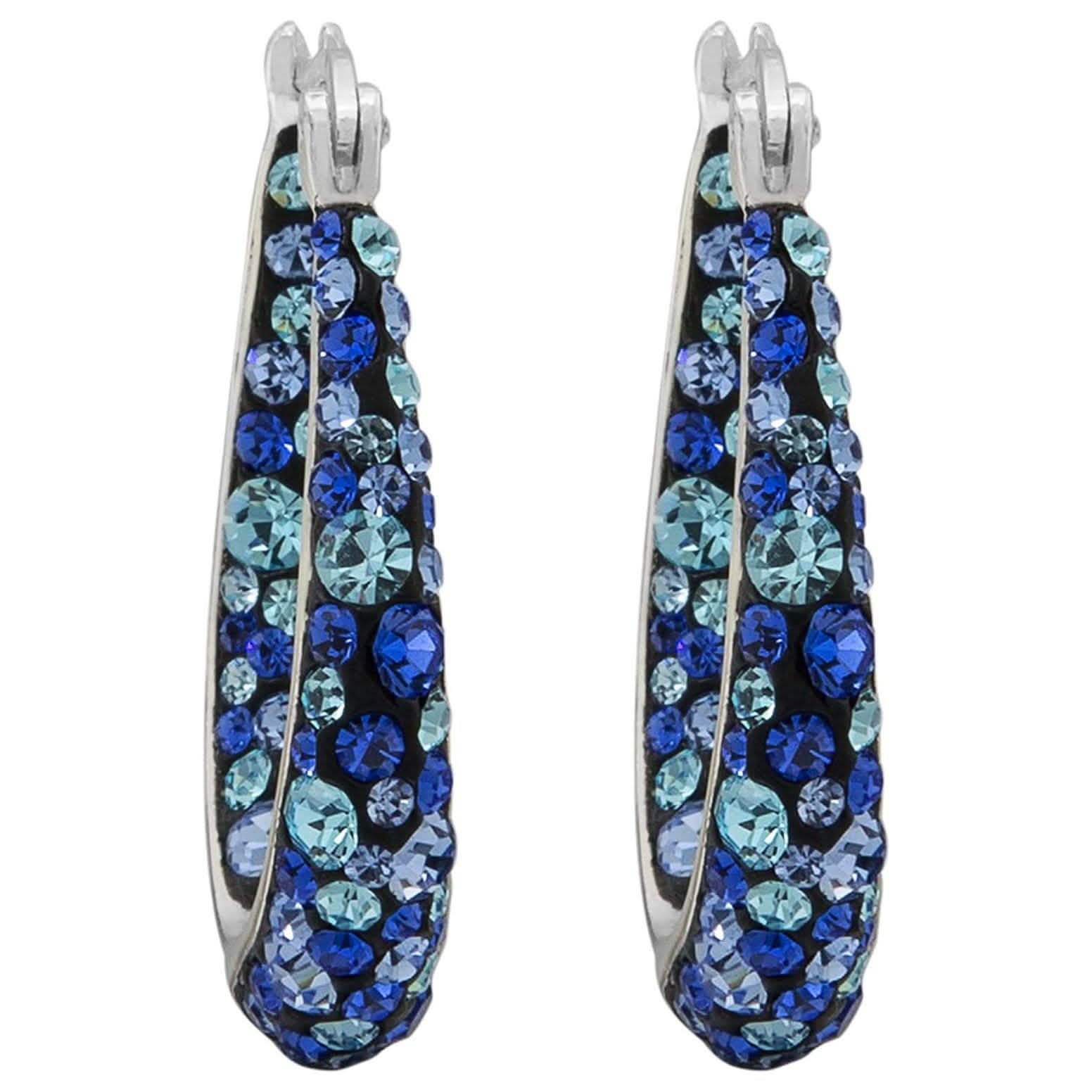 Inside Out Ocean Blue Hoop Earrings