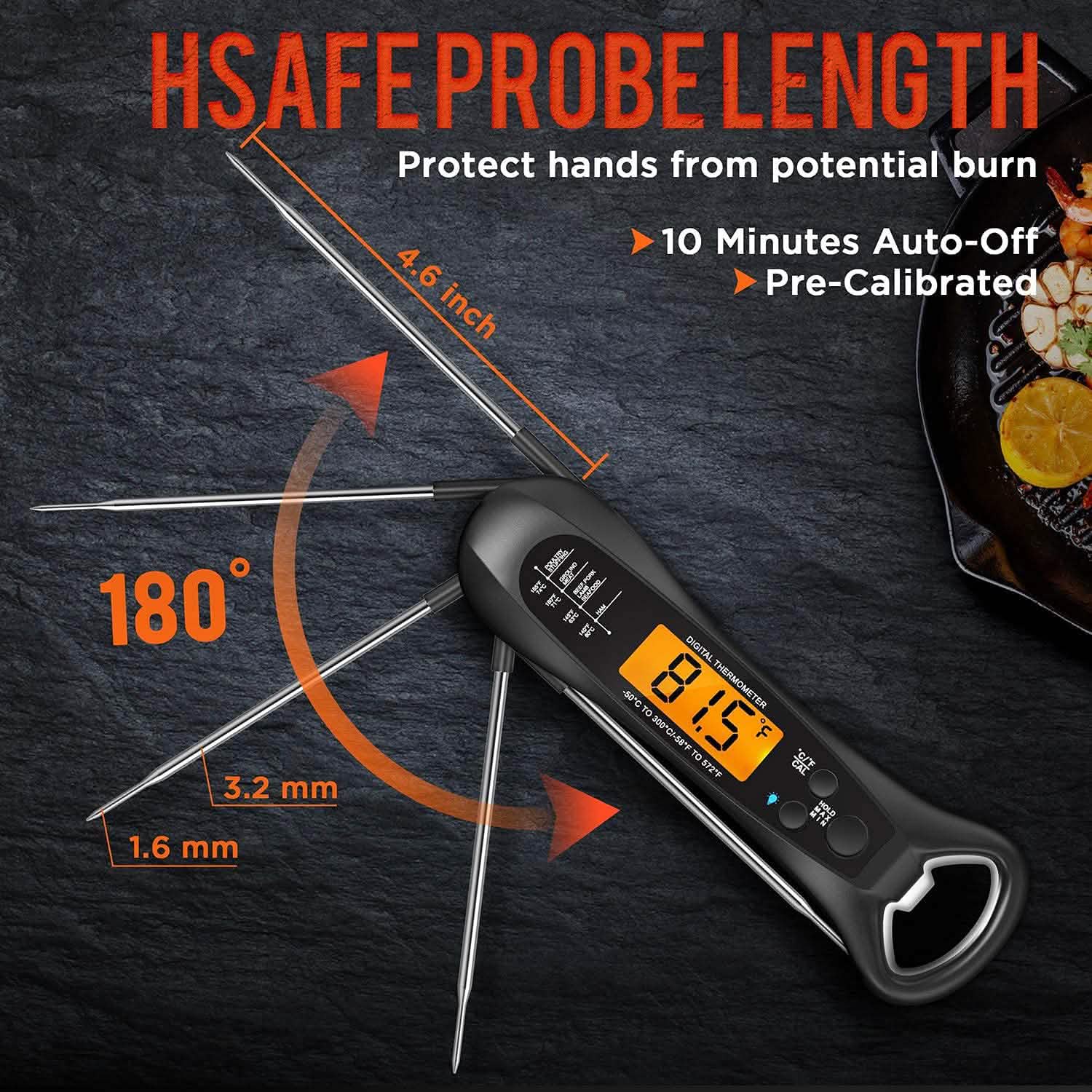 Instant Read Meat Thermometer for Cooking