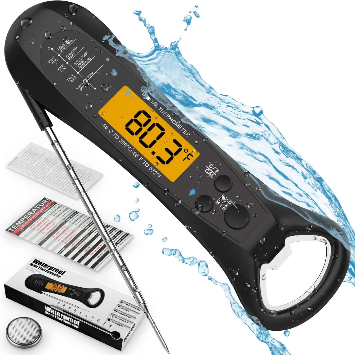 Instant Read Meat Thermometer for Cooking