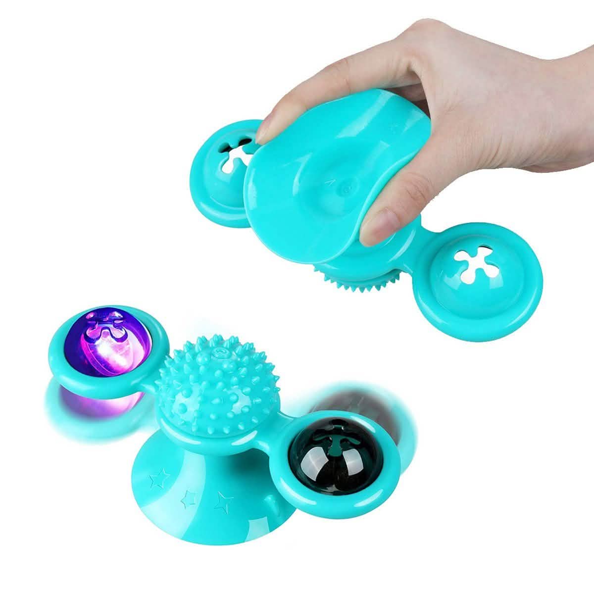 Interactive Massage Scratching Tickle Toy With Catnip And Led Ball For Indoors Cats