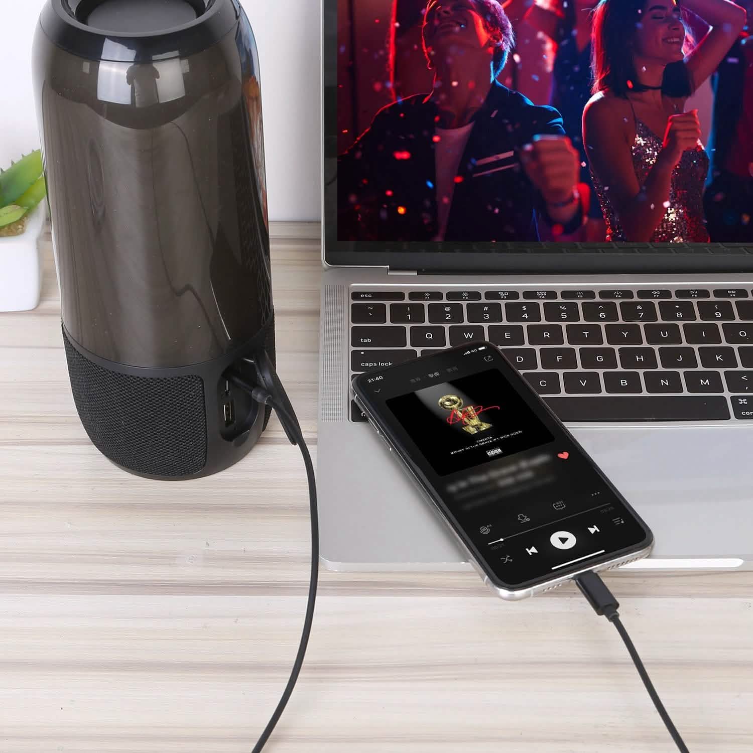iOS 8 Pin to 3.5mm Aux Audio Adapter Cord