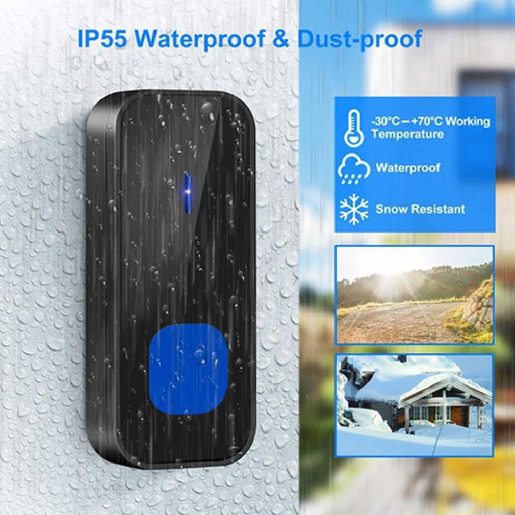 IP55 Waterproof Multi-Melody Wireless Doorbell Rings