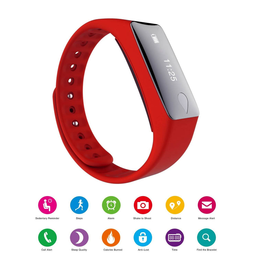 IP67 Fitness Tracker Watch with Heart Rate Monitor and Step Counter