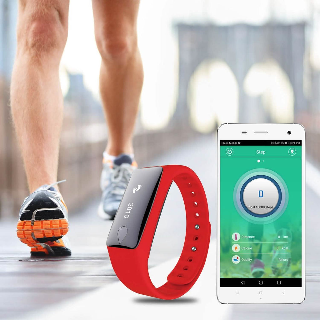 IP67 Fitness Tracker Watch with Heart Rate Monitor and Step Counter