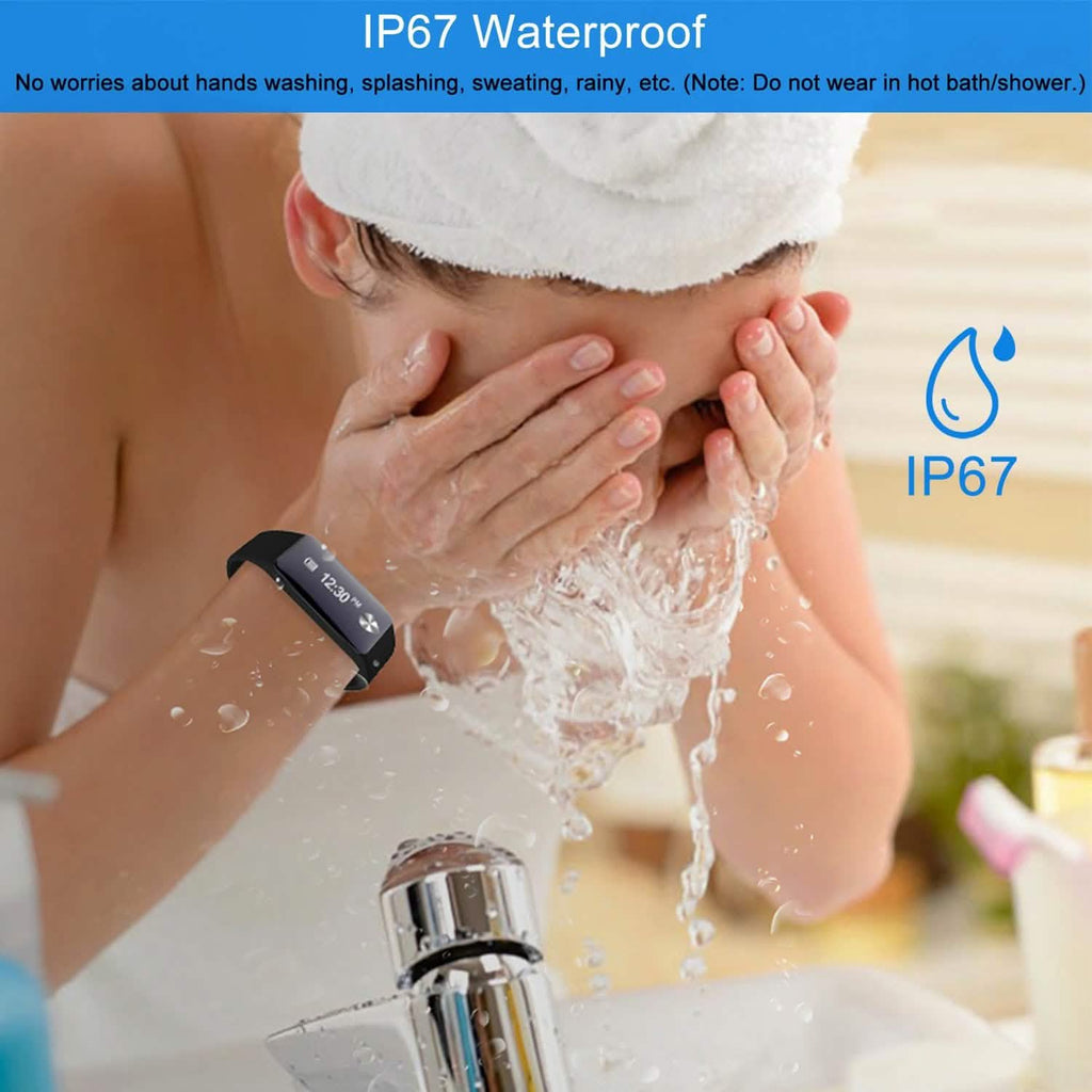 IP67 Fitness Tracker Watch with Heart Rate Monitor and Step Counter