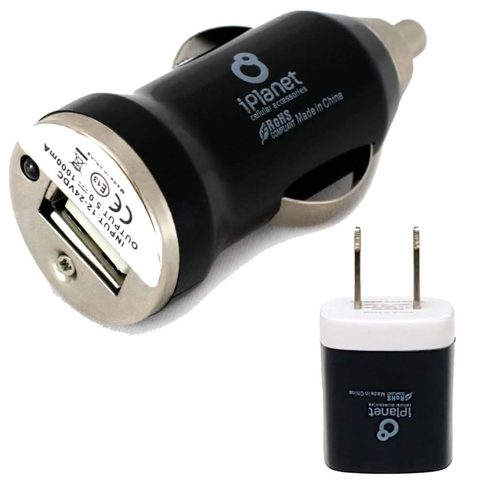 iPlanet 5V USB Car Charger and Wall Charger Combo