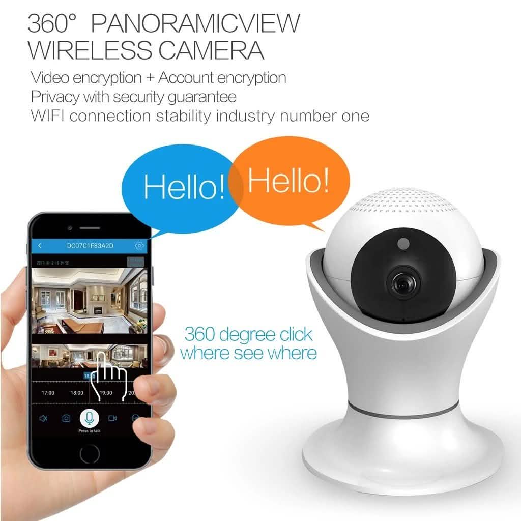 iPM World HD 360 Degree Panoramic View 1080p Wireless IP Camera