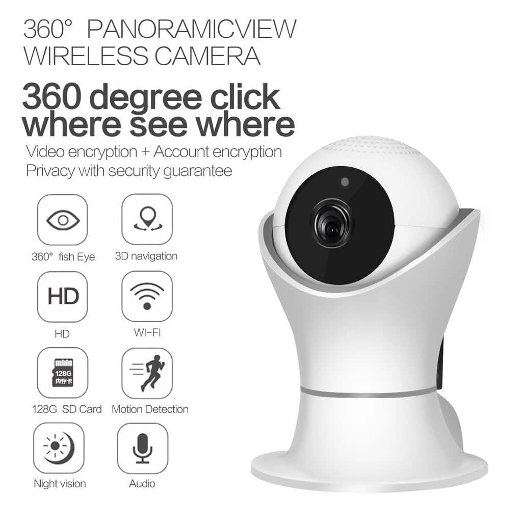 iPM World HD 360 Degree Panoramic View 1080p Wireless IP Camera