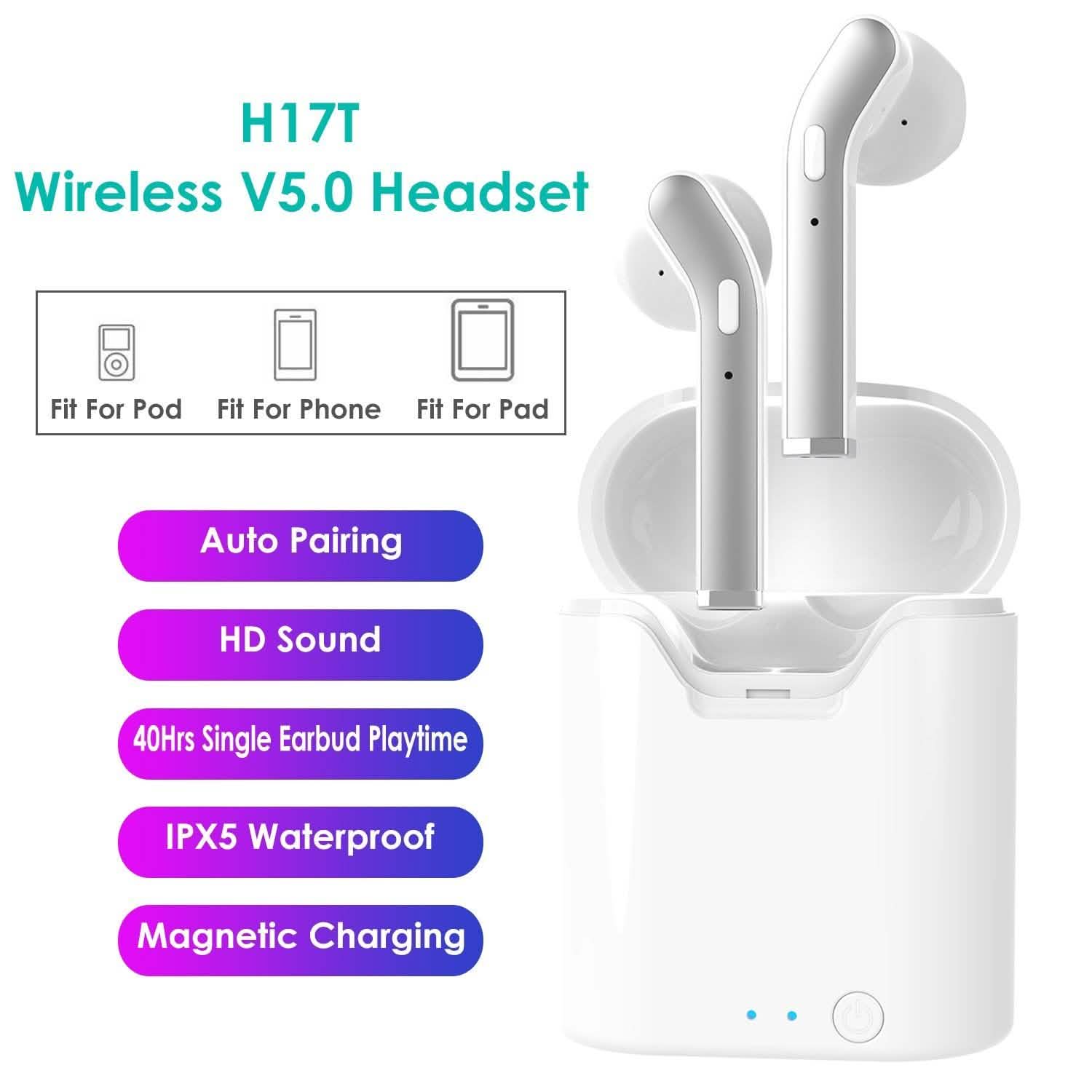 IPX5 Waterproof Wireless 5.0 TWS Earbuds