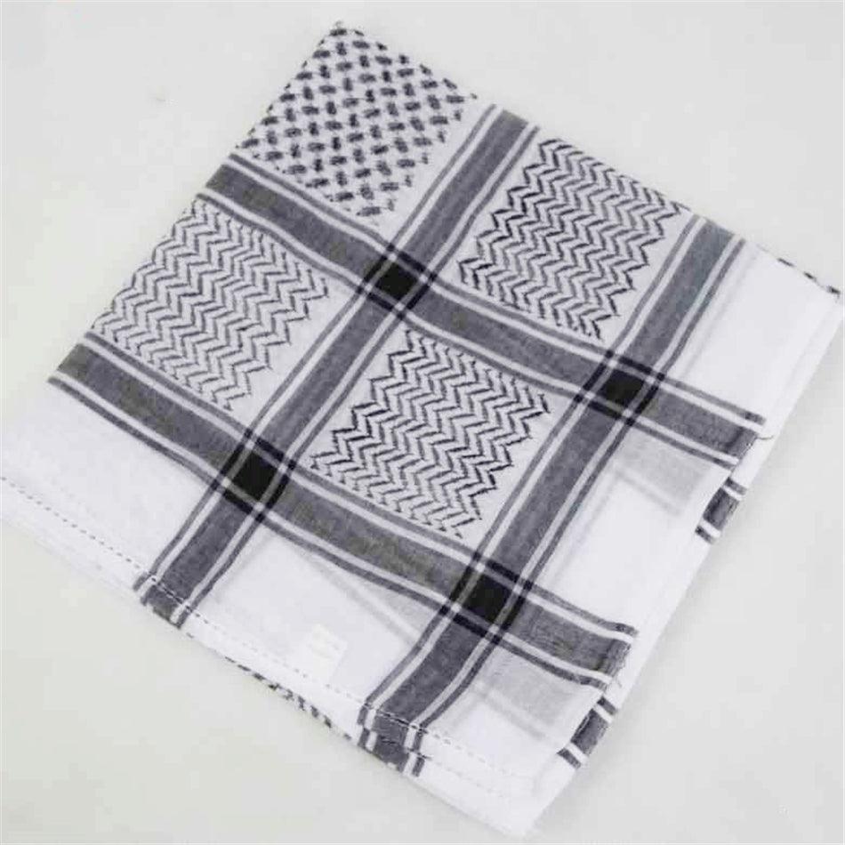 Islamic Men Traditional Costumes Men Plaid Hat Head Scarf Turban Muslim Hijabs Ramadan Pray Caps Unisex Scarves Tassel Desert Arab Keffiyeh Shawl Scarf Military Shemagh Tactical Desert Keffiyeh Head Neck Scarf Arab Wrap with Tassel