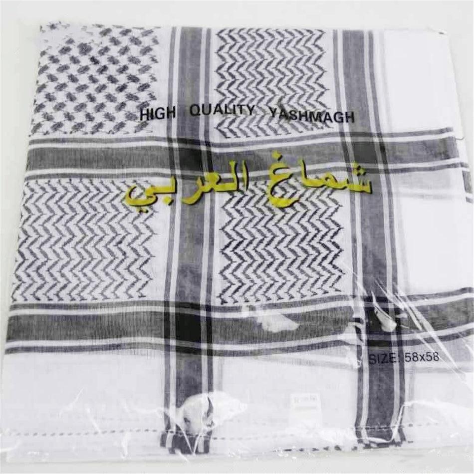Islamic Men Traditional Costumes Men Plaid Hat Head Scarf Turban Muslim Hijabs Ramadan Pray Caps Unisex Scarves Tassel Desert Arab Keffiyeh Shawl Scarf Military Shemagh Tactical Desert Keffiyeh Head Neck Scarf Arab Wrap with Tassel