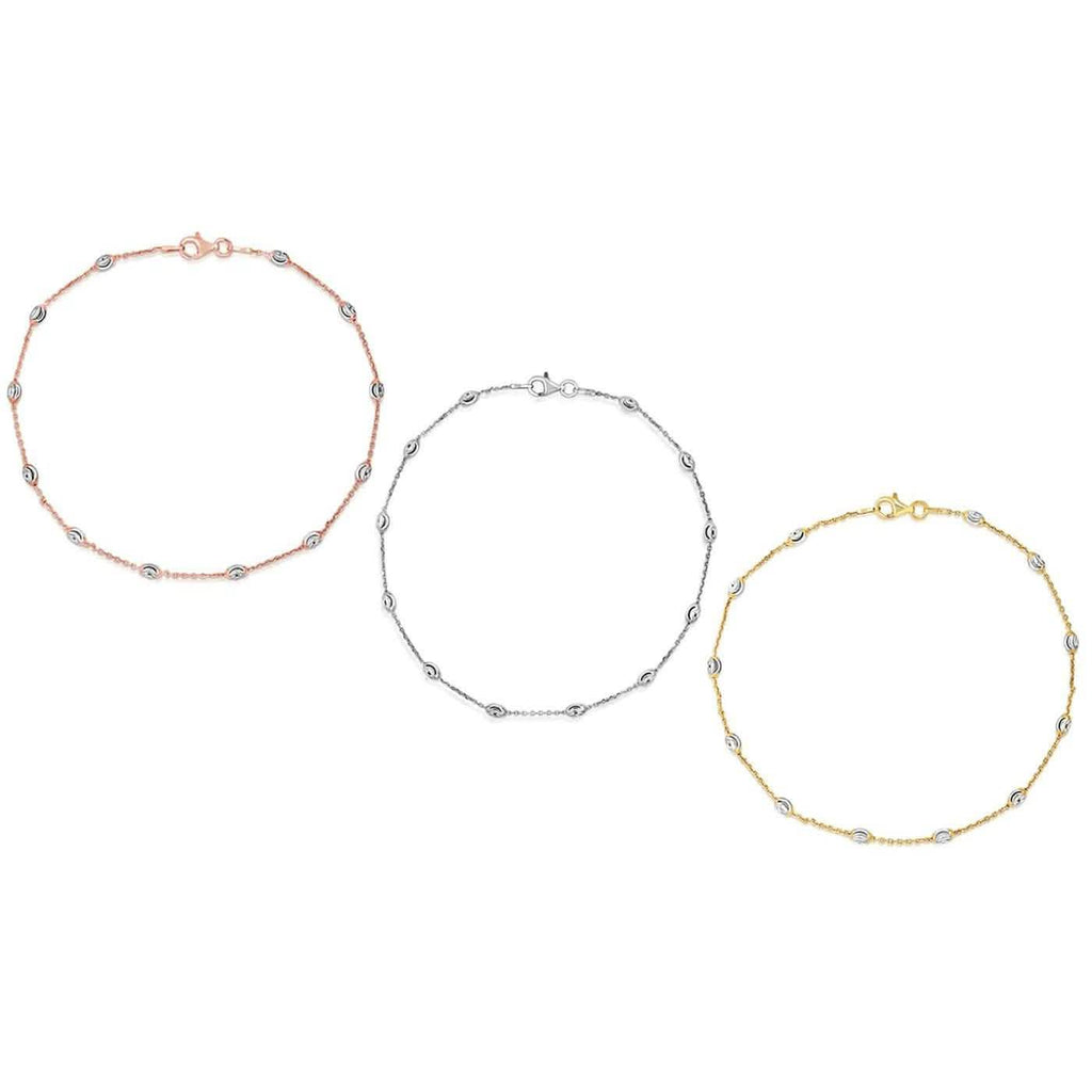 Italian Sterling Silver 10" Anklets